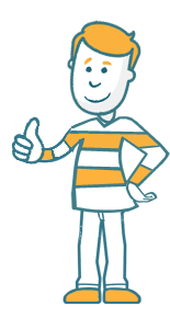 illustration of a man giving thumbs up