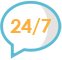 twenty four seven illustration bubble